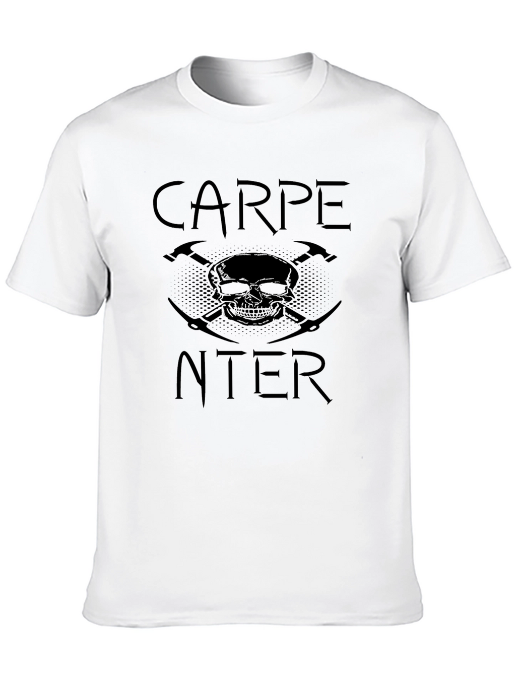 Carpenter Skull & Tools Graphic T-Shirt - Black