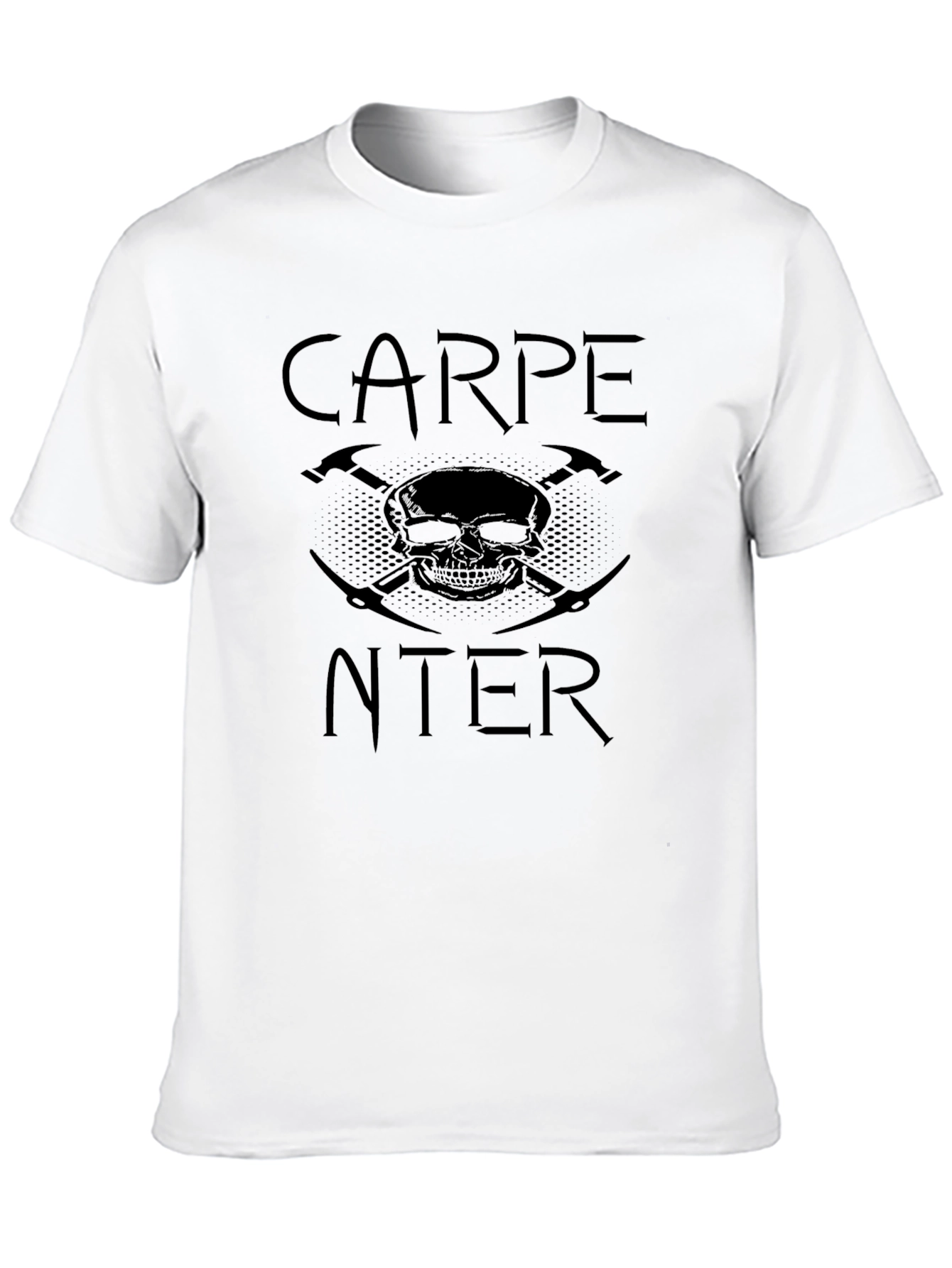 Carpenter Skull & Tools Graphic T-Shirt - Black
