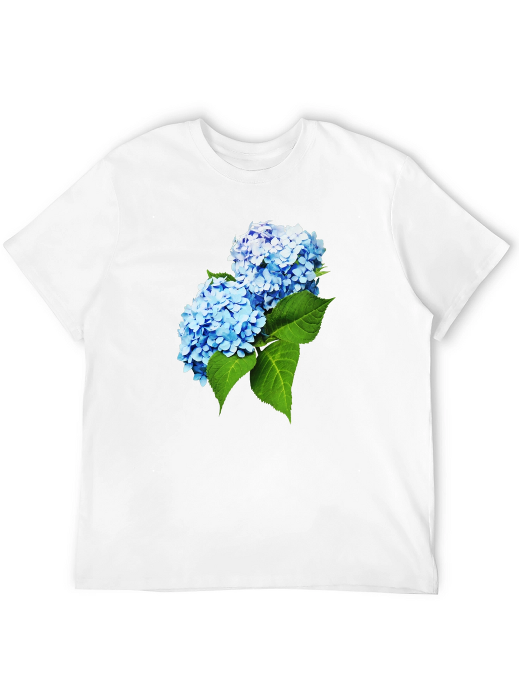 Hydrangea Flower Graphic T-Shirt - Stylish Mens Tee
