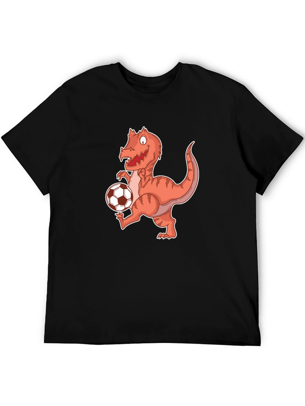 Dinosaur Soccer Player Graphic T-Shirt