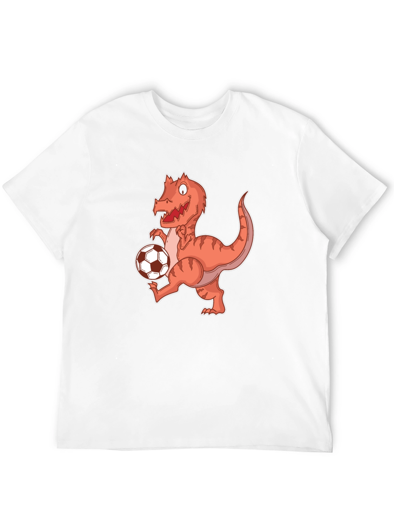 Dinosaur Soccer Player Graphic T-Shirt