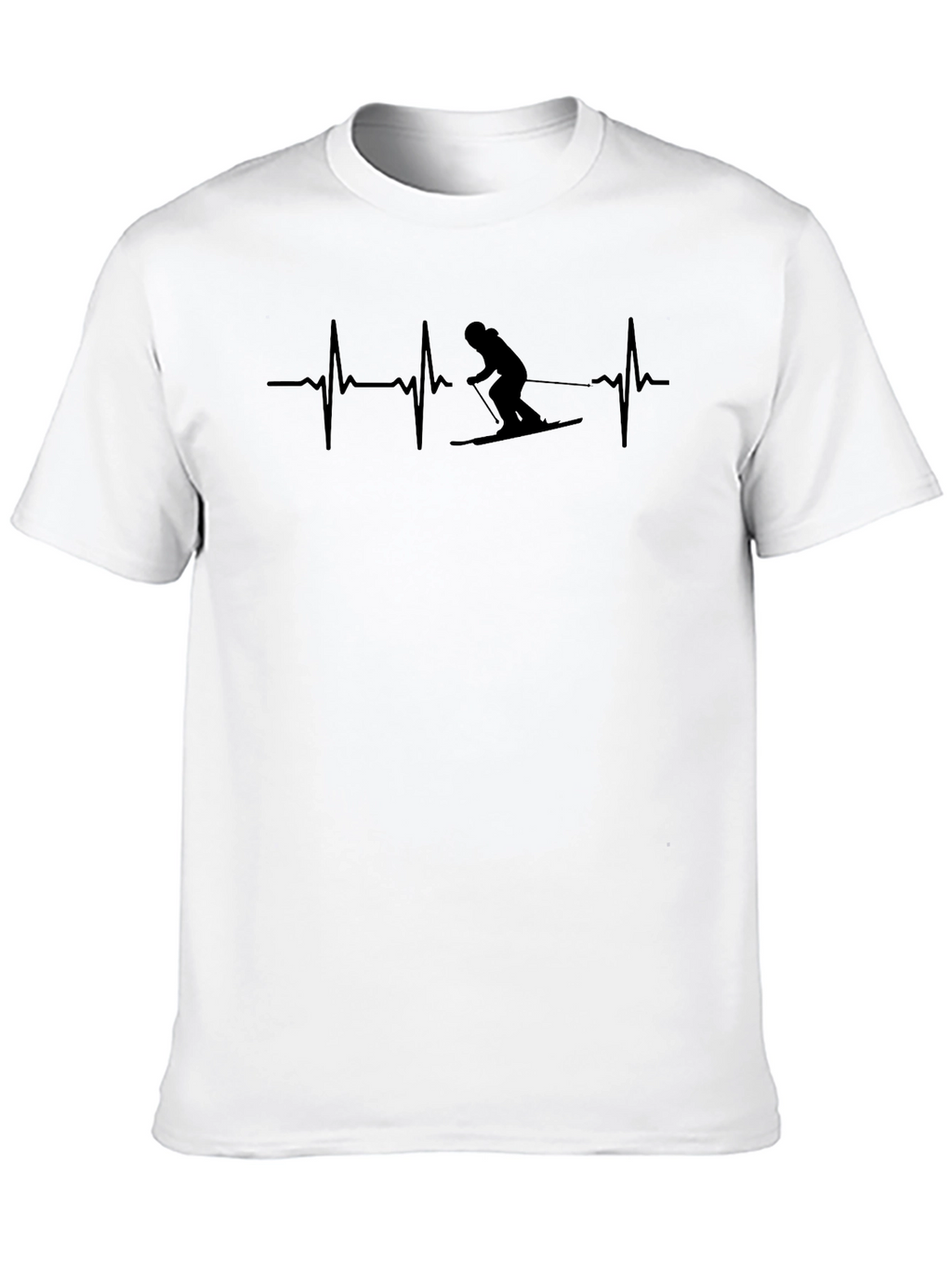 Skiing Heartbeat T-Shirt - Active Life Design