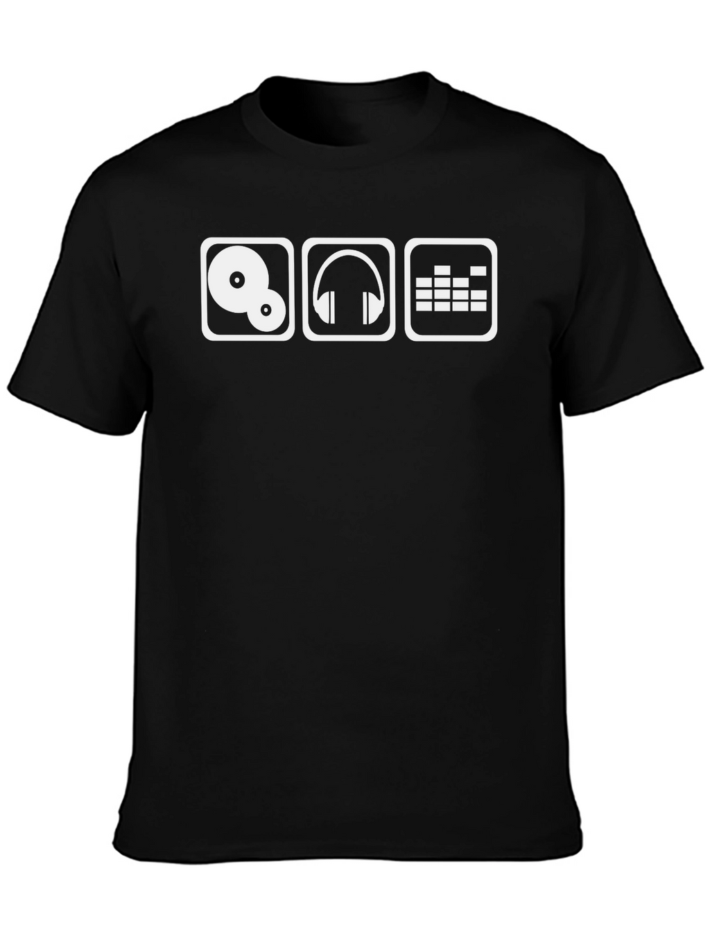 DJ Music Graphic Tee - Stylish Black T-Shirt