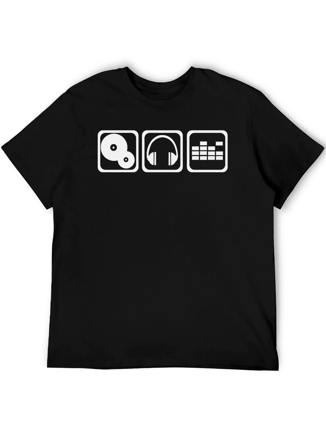 DJ Music Graphic Tee - Stylish Black T-Shirt