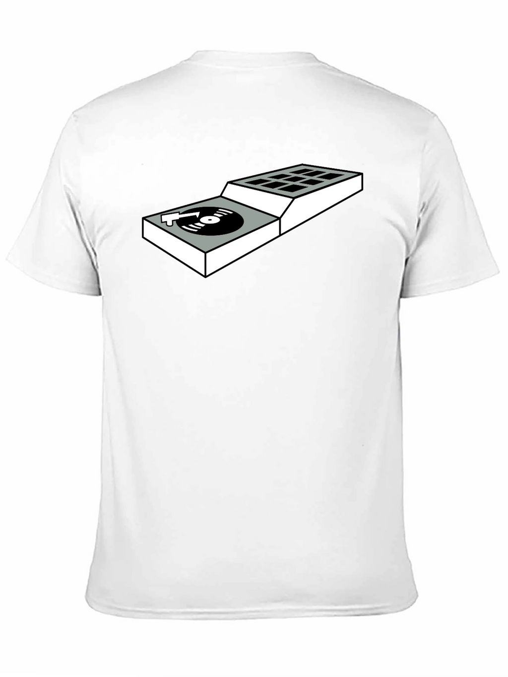 DJ Turntable Graphic Tee - Black Cotton T-Shirt