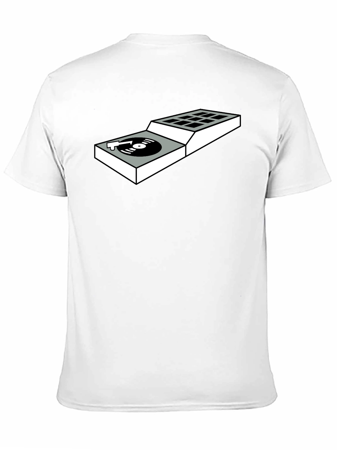 DJ Turntable Graphic Tee - Black Cotton T-Shirt