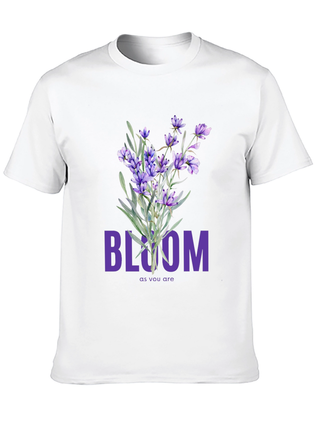 Bloom Lavender Graphic Tee - Soft Cotton T-Shirt