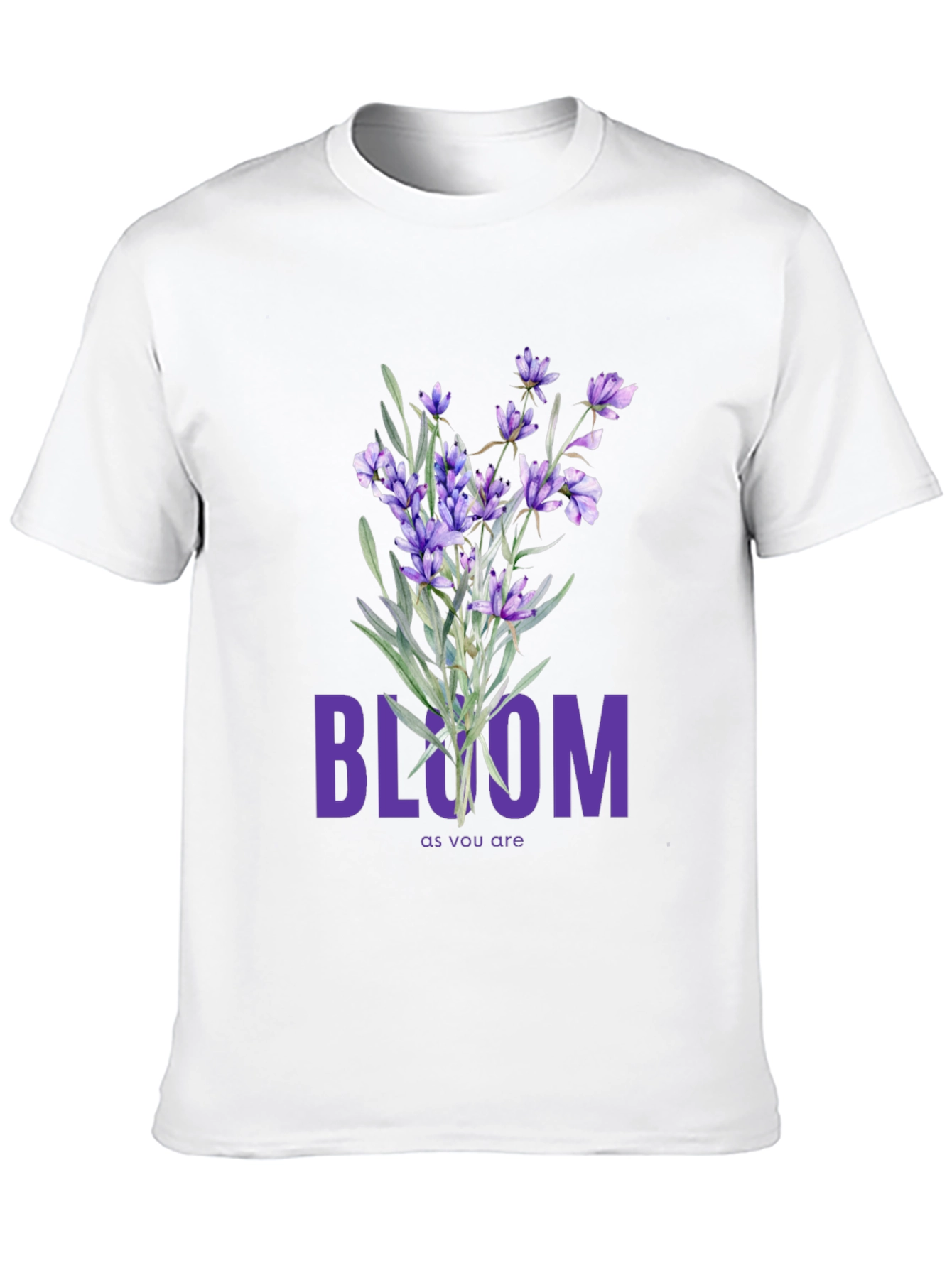 Bloom Lavender Graphic Tee - Soft Cotton T-Shirt