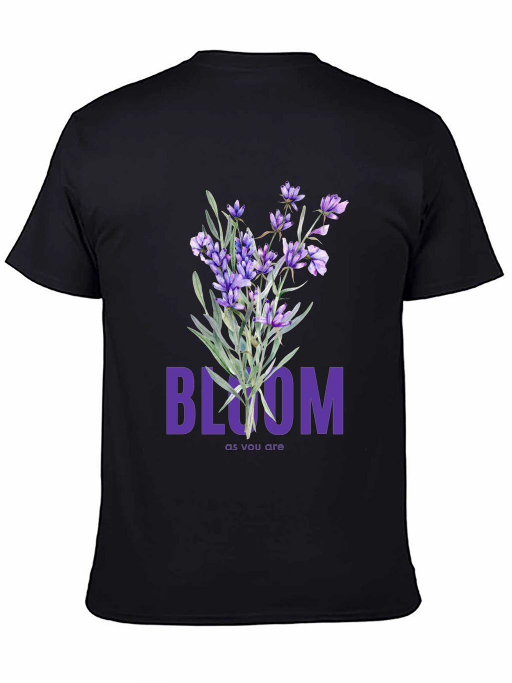Bloom Lavender Graphic Tee - Soft Cotton T-Shirt
