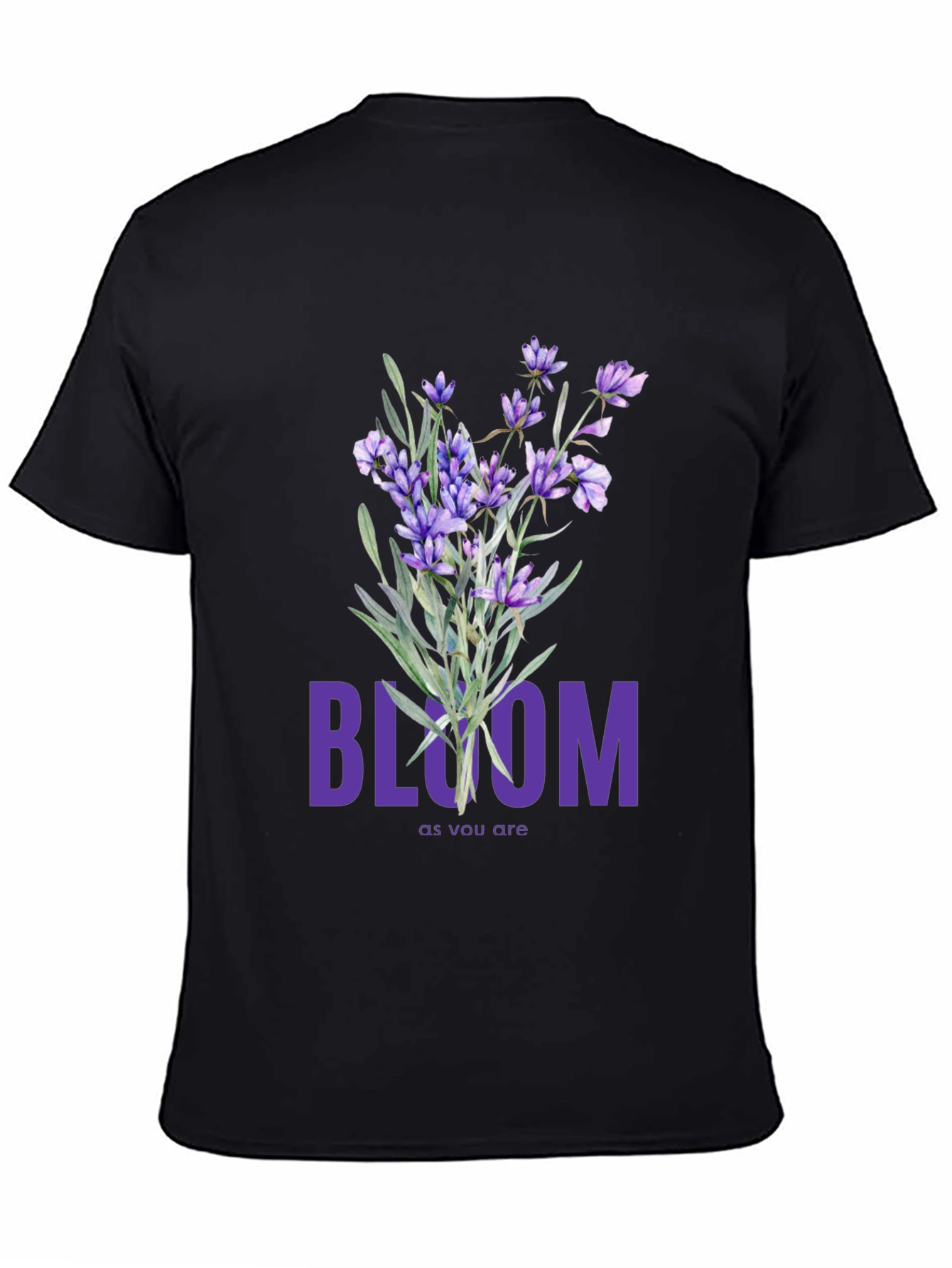 Bloom Lavender Graphic Tee - Soft Cotton T-Shirt