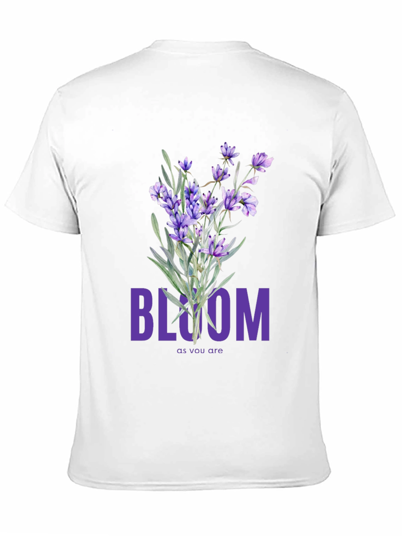Bloom Lavender Graphic Tee - Soft Cotton T-Shirt