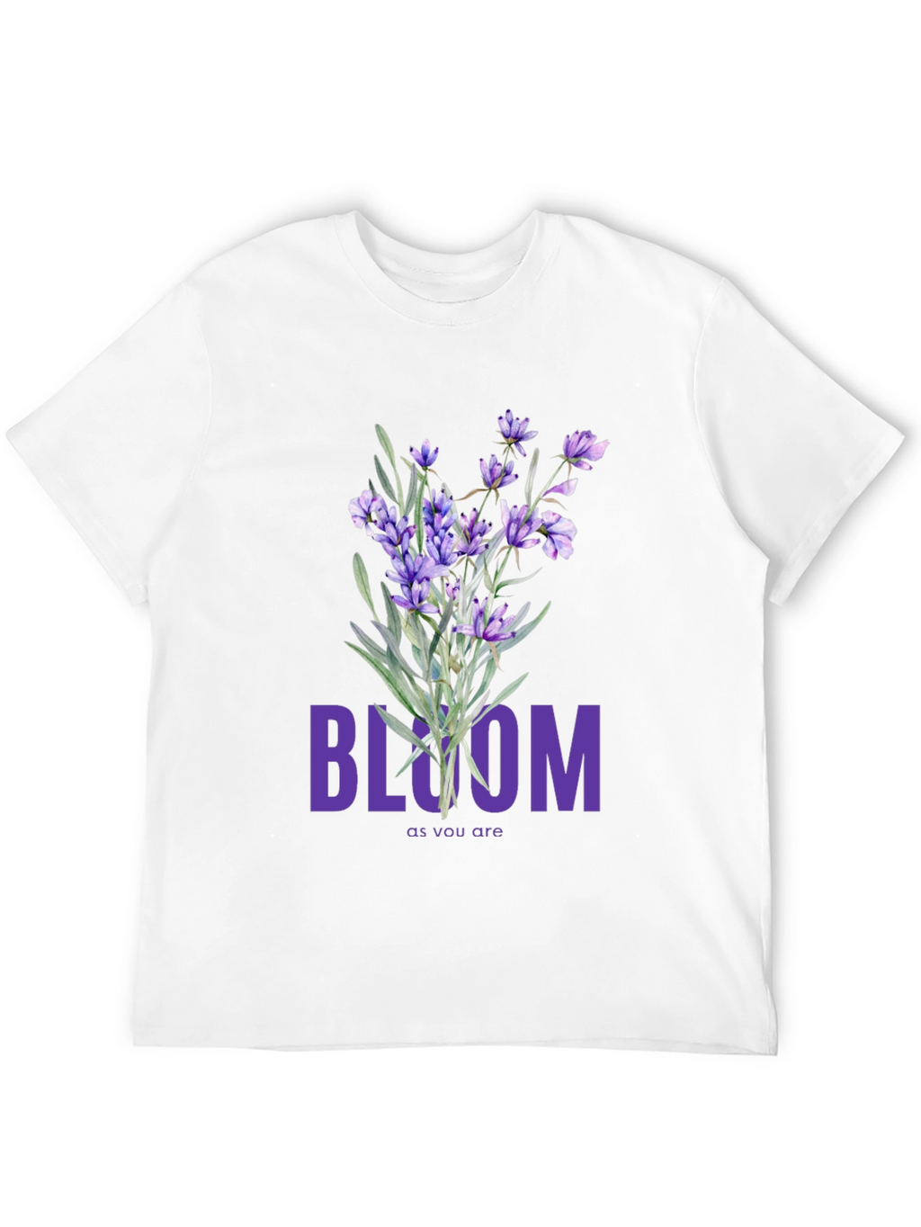 Bloom Lavender Graphic Tee - Soft Cotton T-Shirt