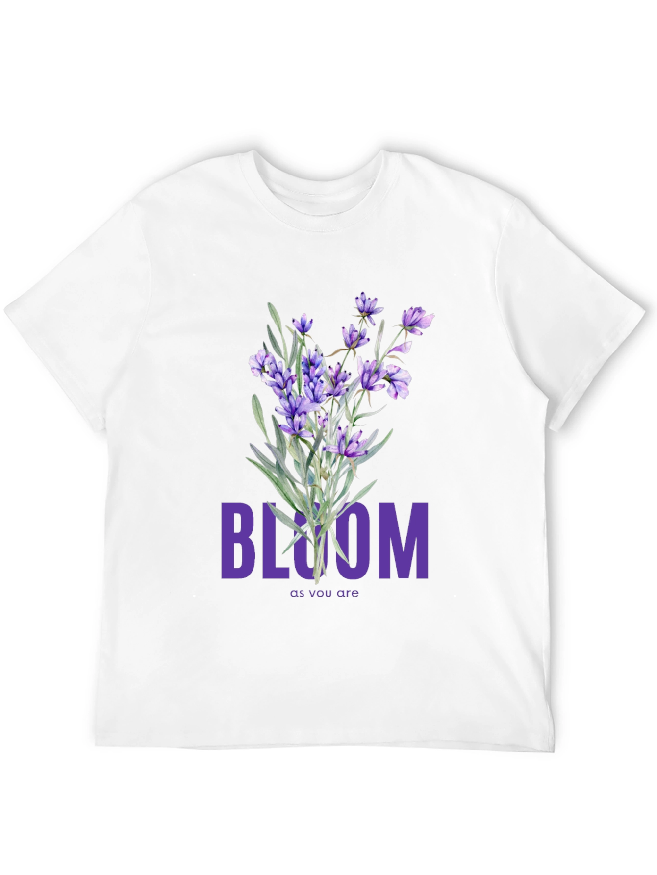 Bloom Lavender Graphic Tee - Soft Cotton T-Shirt