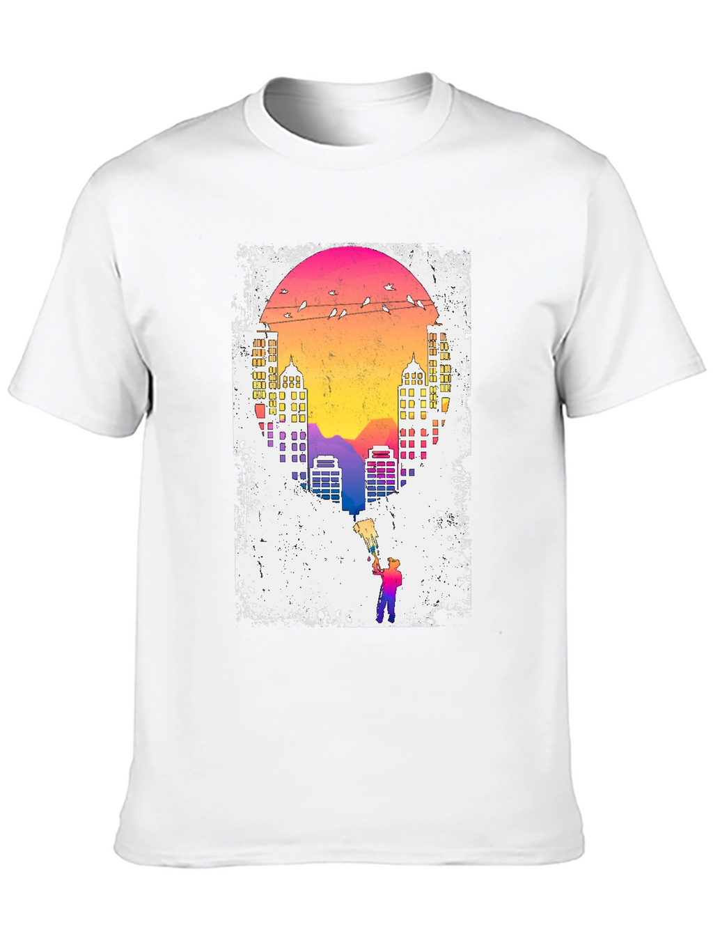 Sunset City Painter Graphic Tee