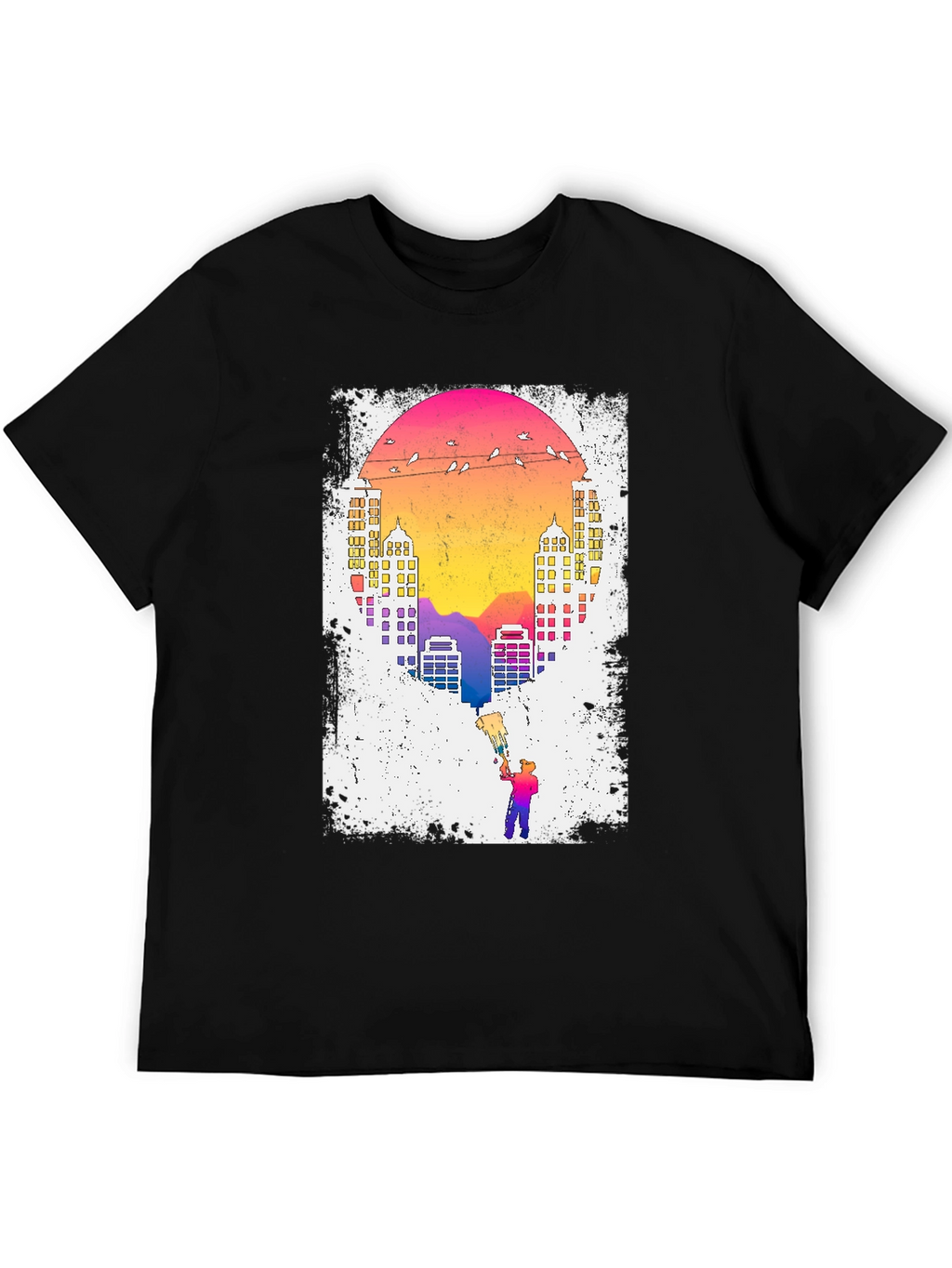 Sunset City Painter Graphic Tee