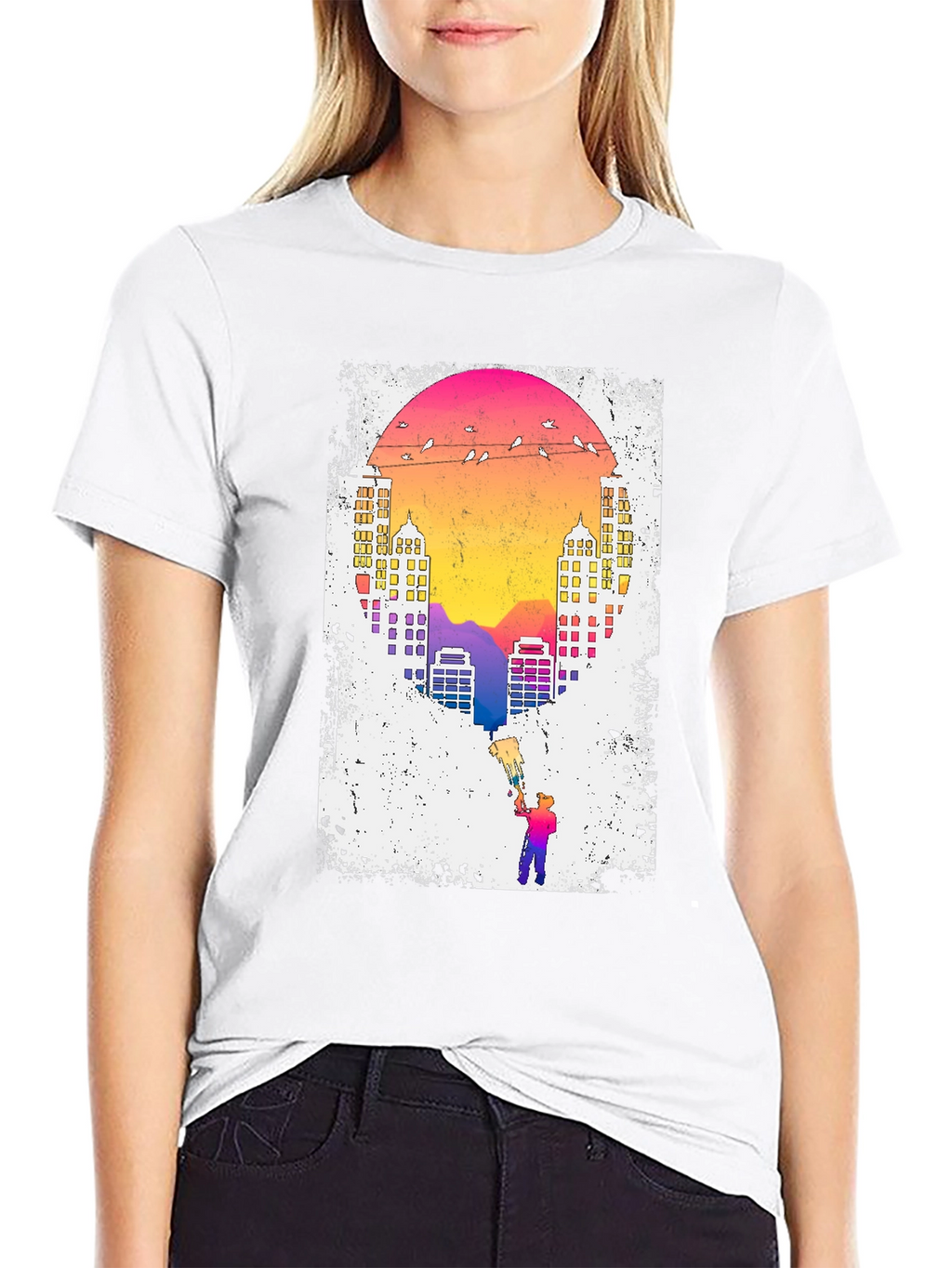 Sunset City Painter Graphic Tee