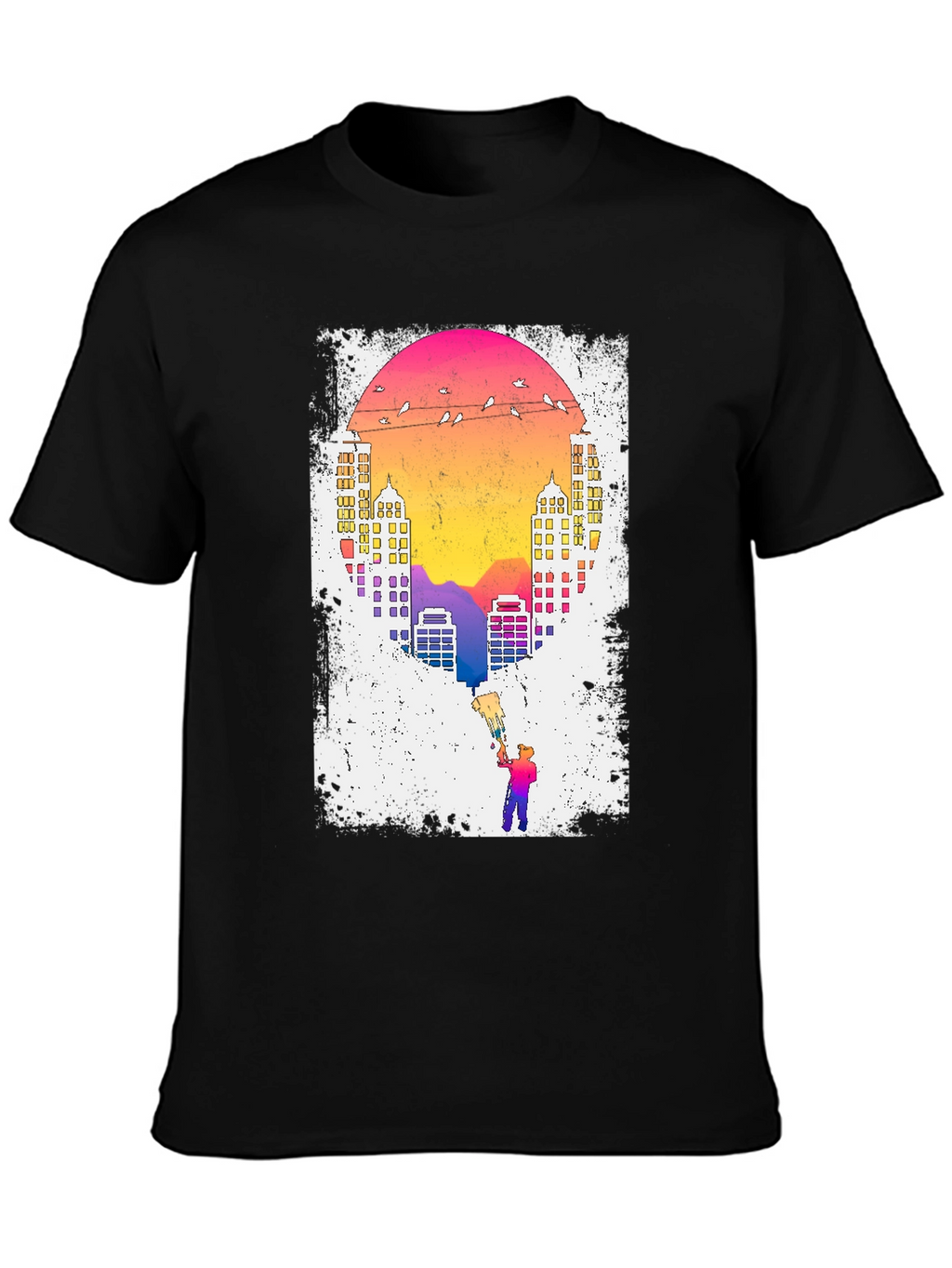 Sunset City Painter Graphic Tee