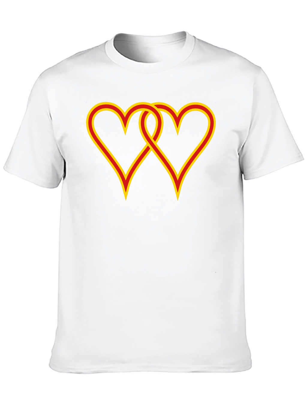 Interlocked Hearts Graphic Black Tee