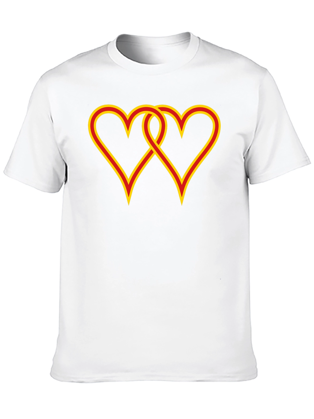Interlocked Hearts Graphic Black Tee