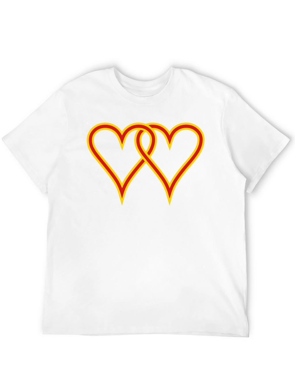 Interlocked Hearts Graphic Black Tee