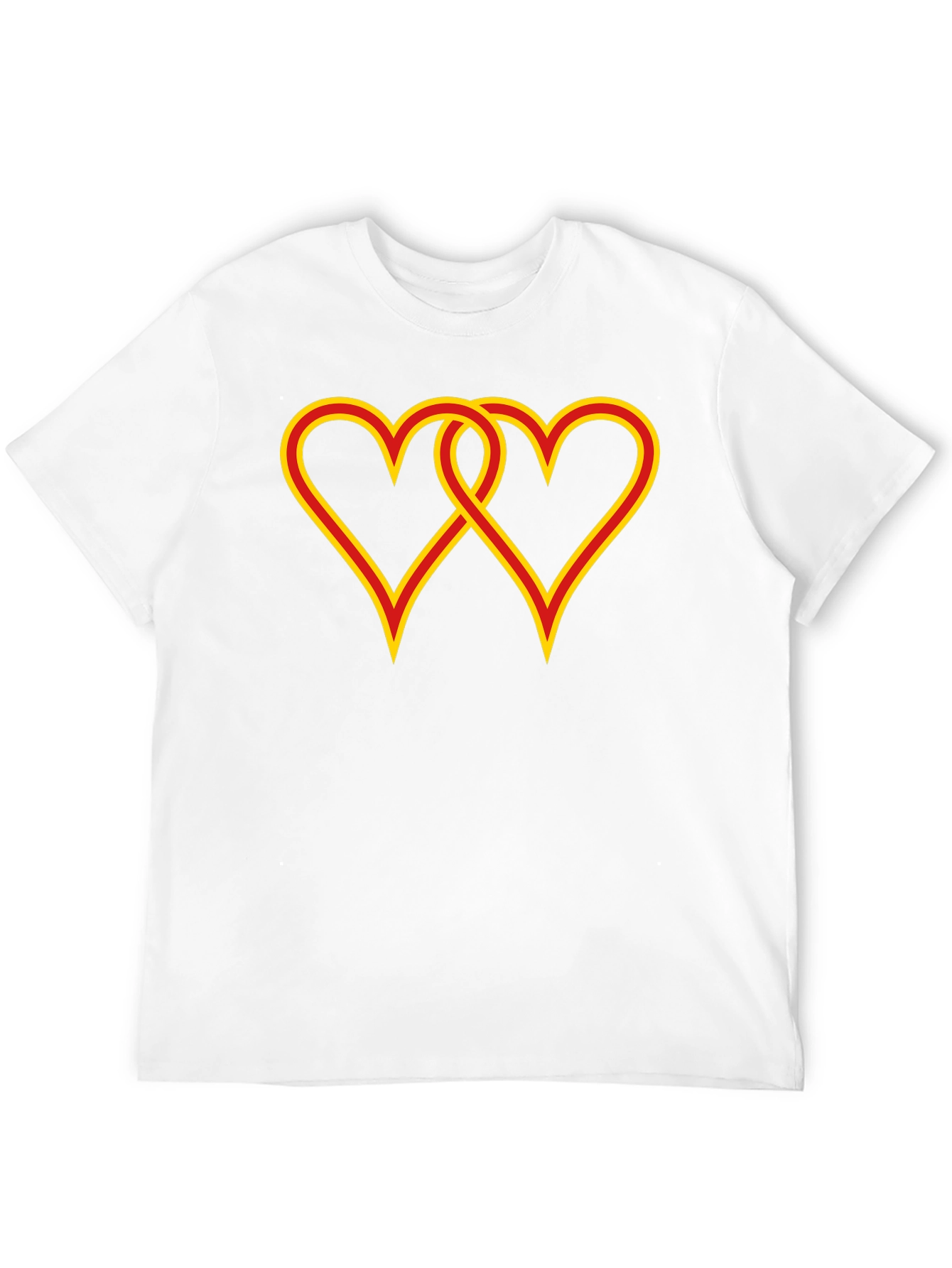 Interlocked Hearts Graphic Black Tee