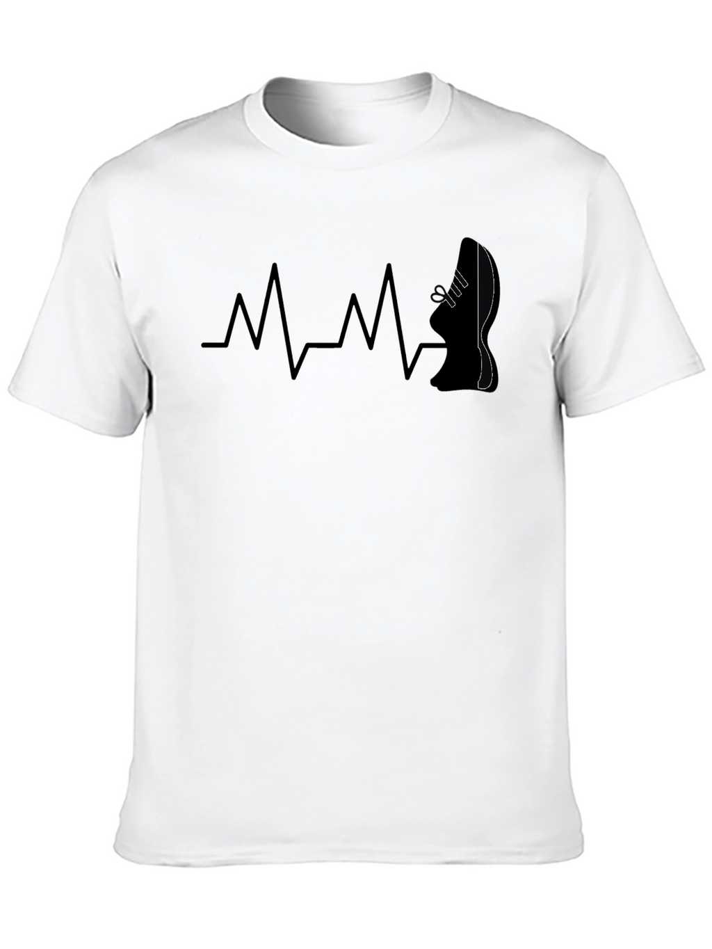 Runners Heartbeat T-Shirt - Black Graphic Tee