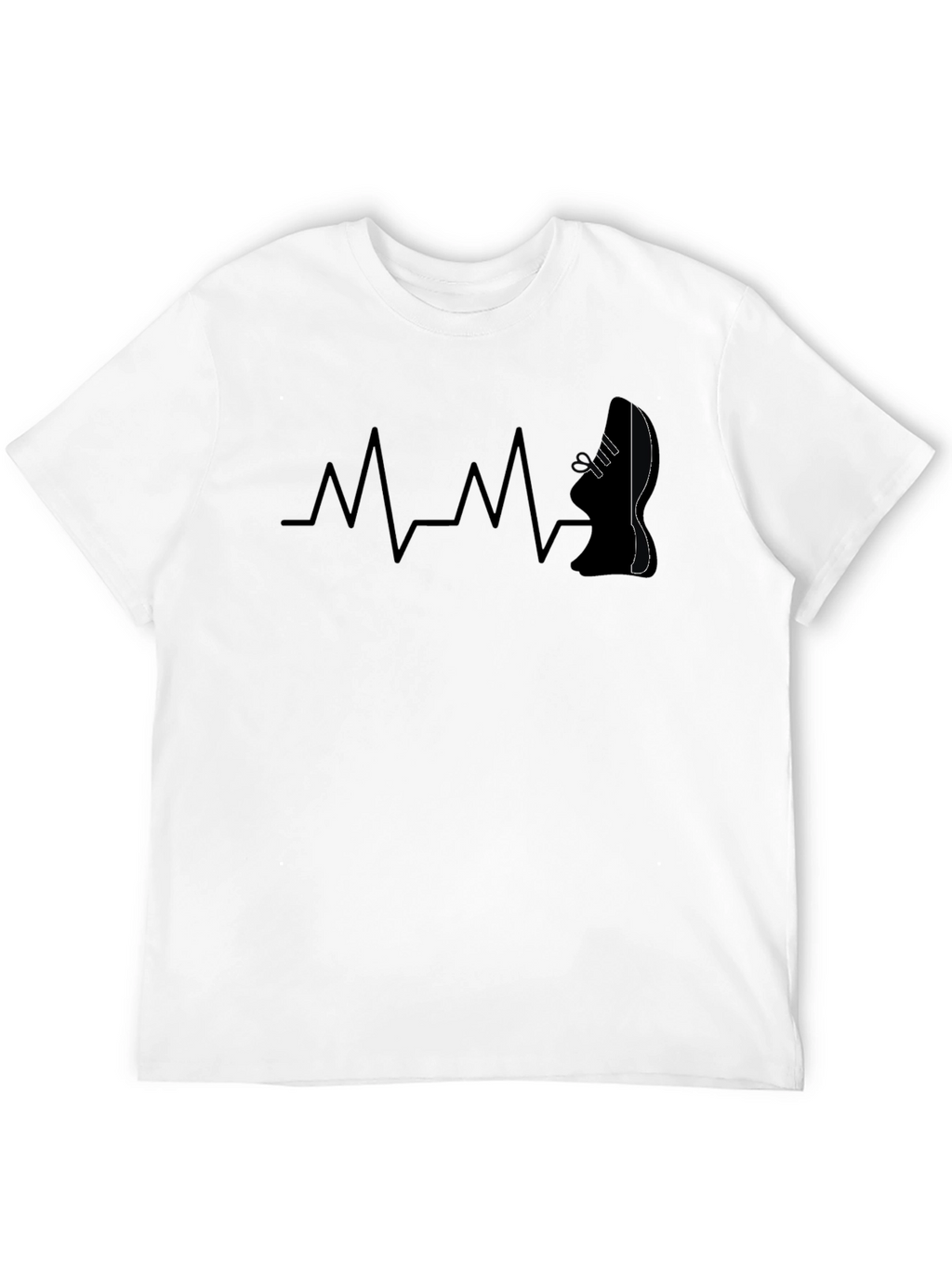 Runners Heartbeat T-Shirt - Black Graphic Tee