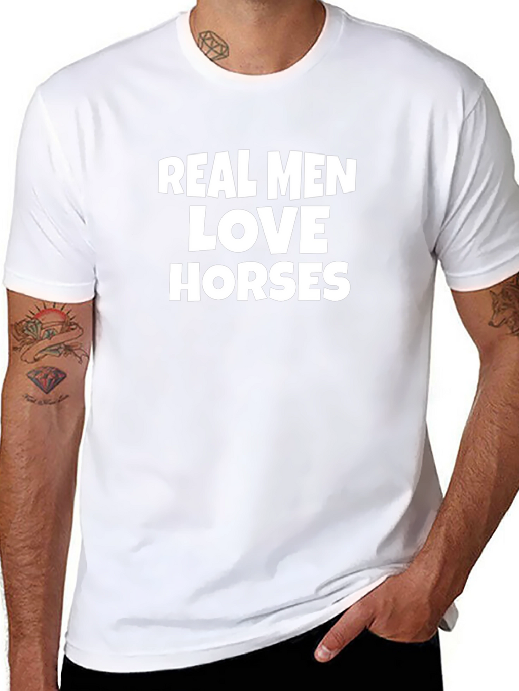 Real Men Love Horses Graphic Tee