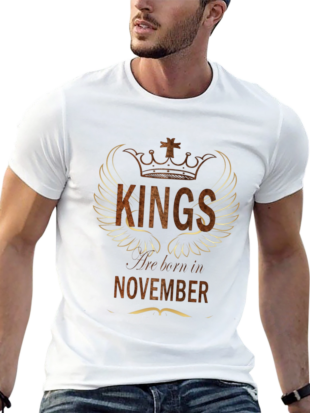 Kings Born in November Black Graphic Tee
