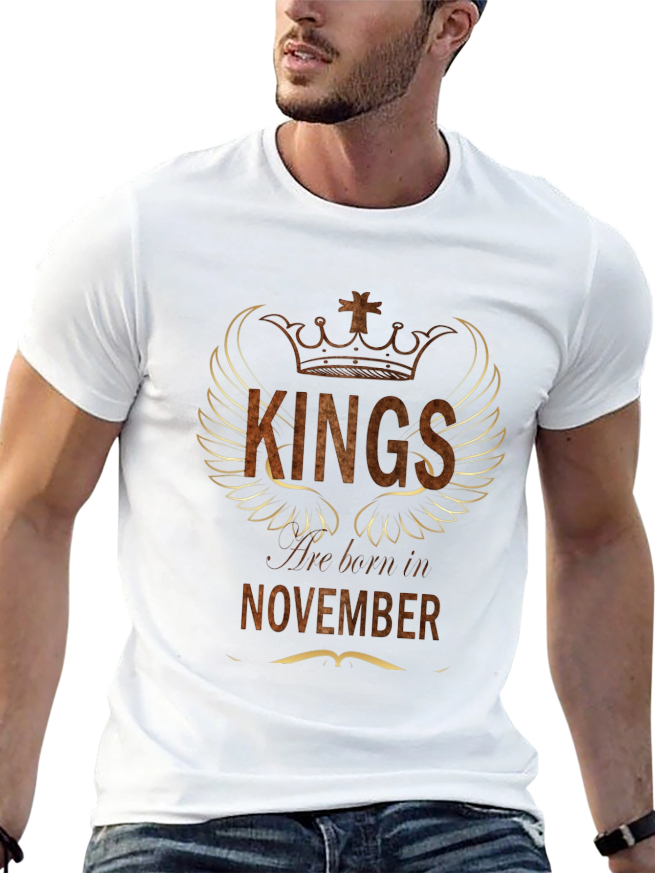 Kings Born in November Black Graphic Tee
