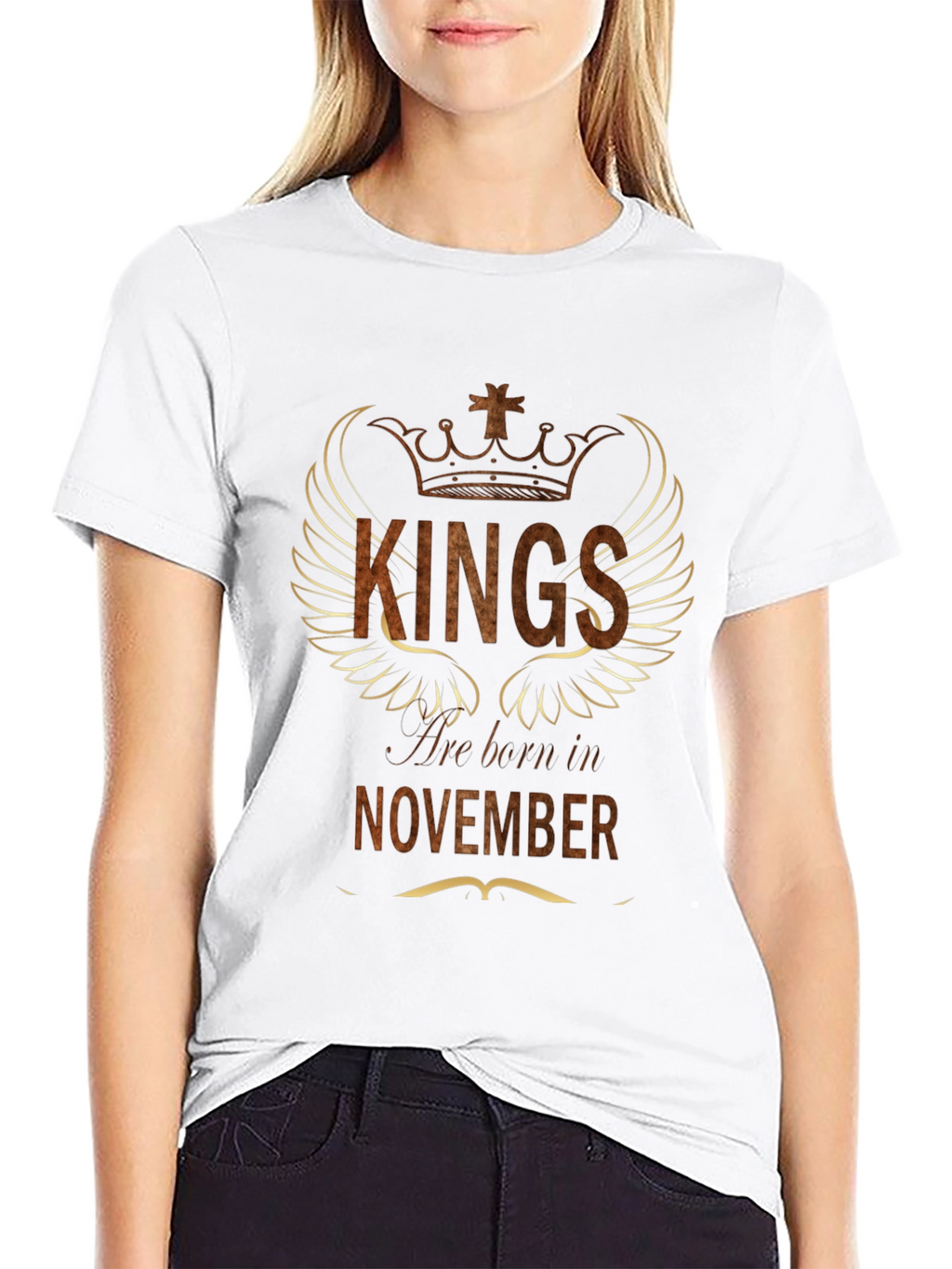 Kings Born in November Black Graphic Tee