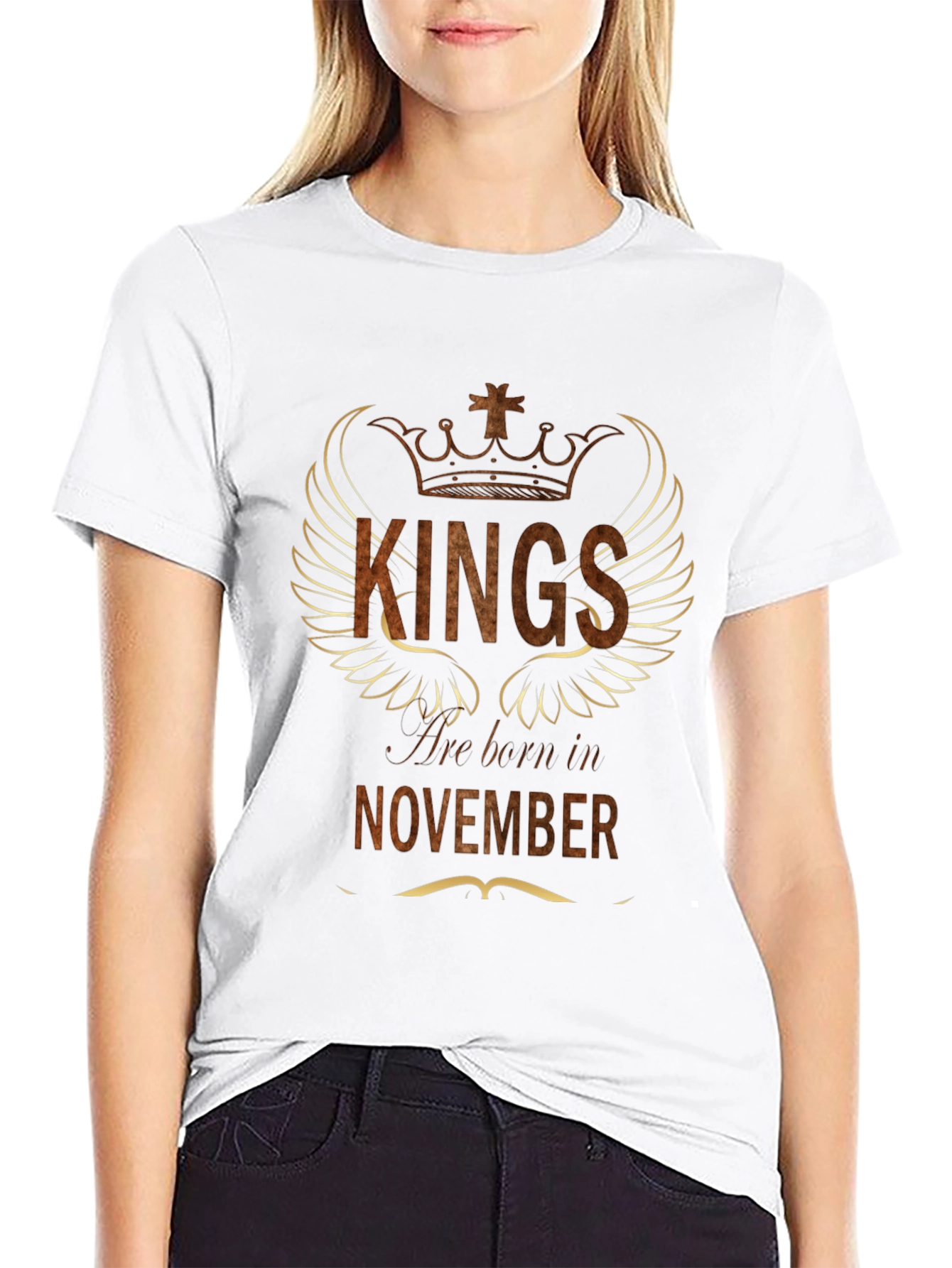 Kings Born in November Black Graphic Tee