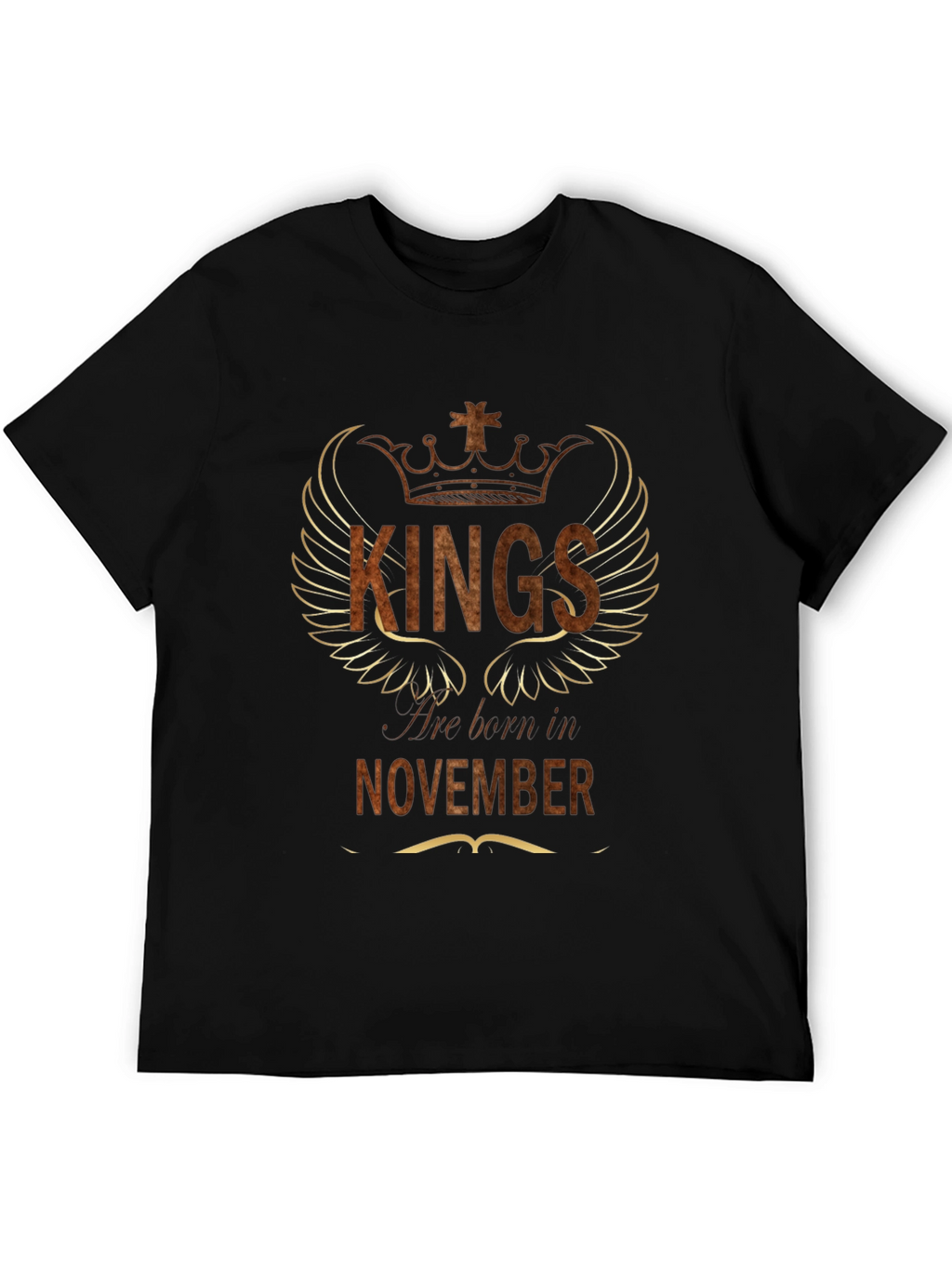 Kings Born in November Black Graphic Tee
