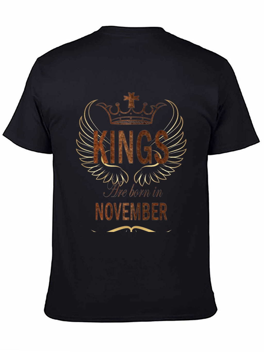 Kings Born in November Black Graphic Tee