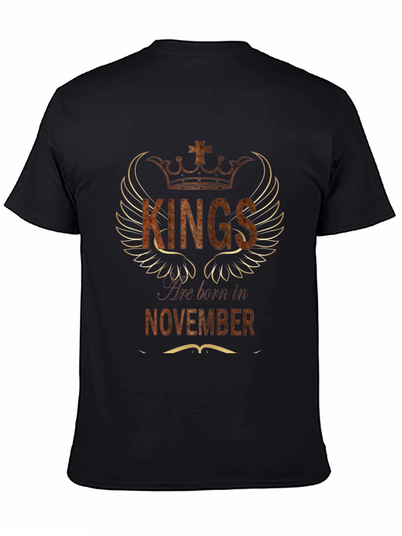 Kings Born in November Black Graphic Tee