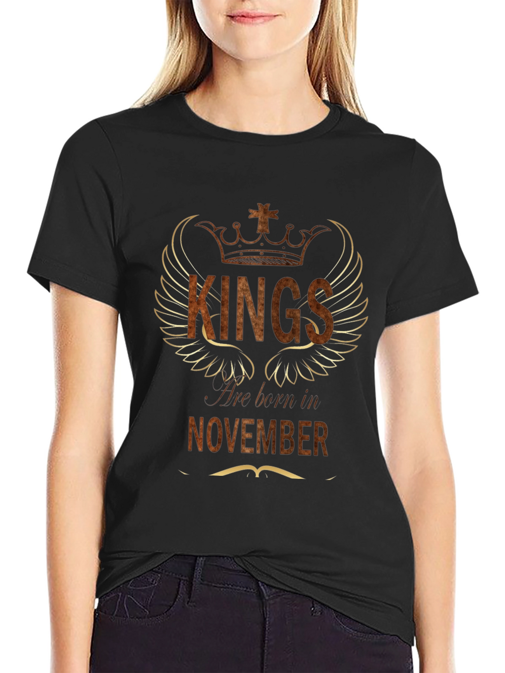 Kings Born in November Black Graphic Tee