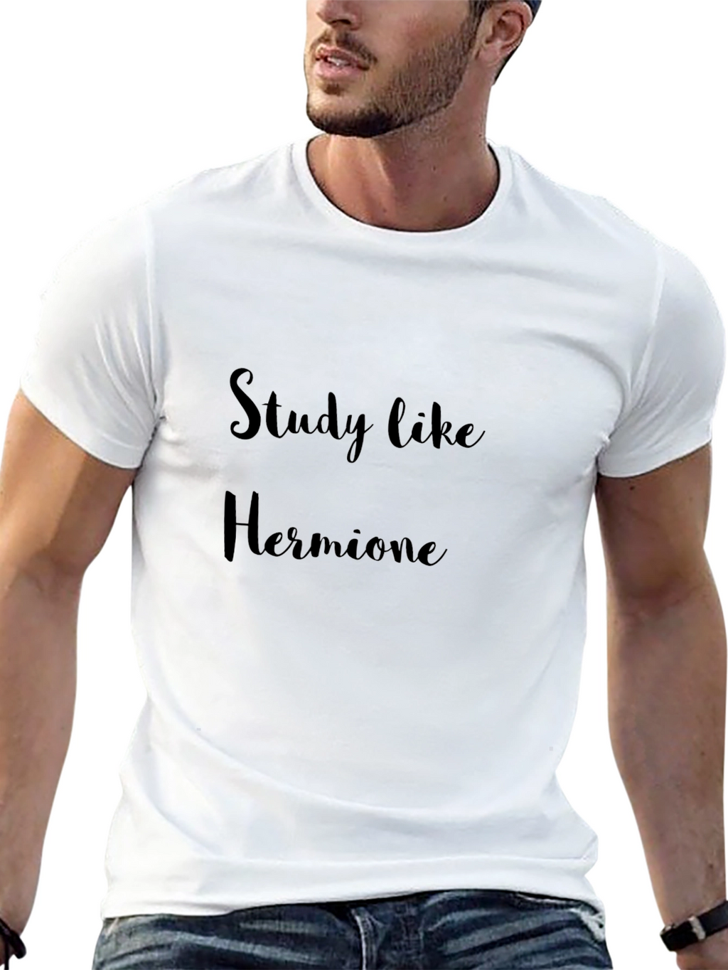 Study Like Hermione T-Shirt - Black Cotton Tee