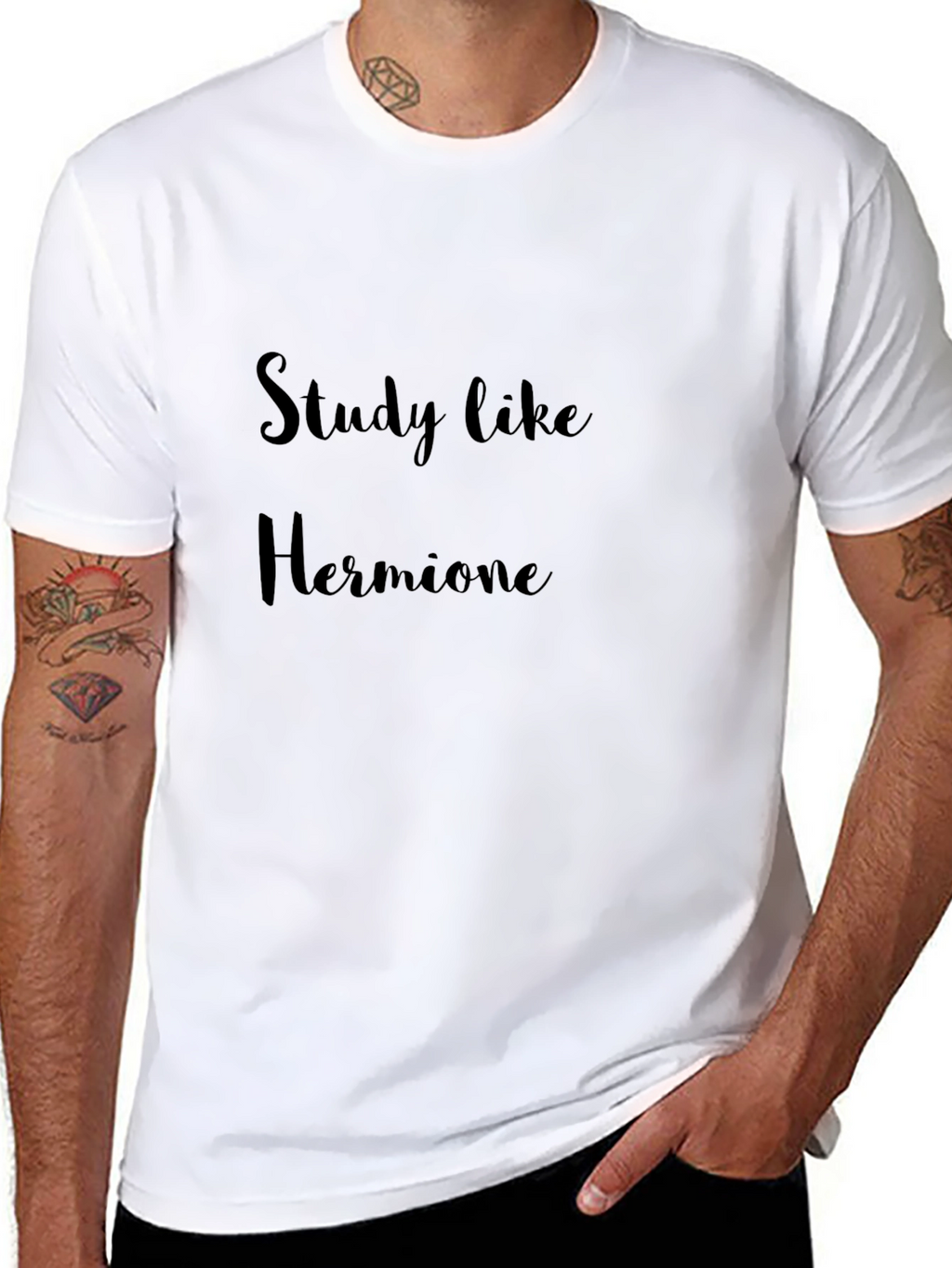 Study Like Hermione T-Shirt - Black Cotton Tee