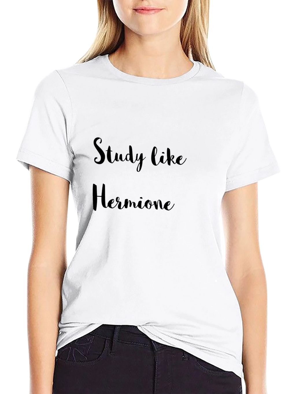 Study Like Hermione T-Shirt - Black Cotton Tee