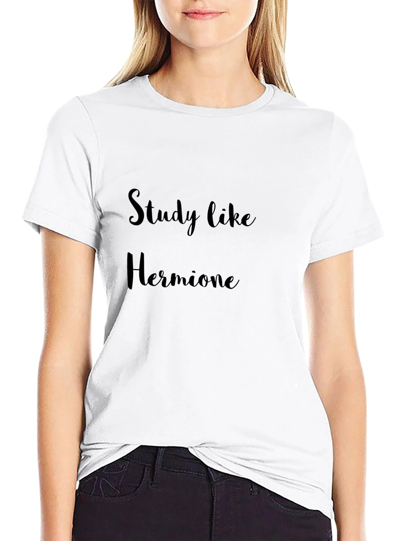 Study Like Hermione T-Shirt - Black Cotton Tee