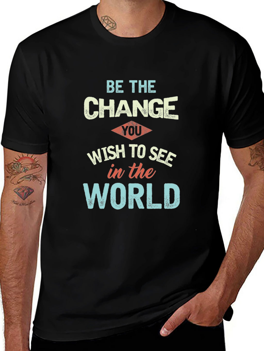 Be the Change T-Shirt: Motivational Graphic Tee