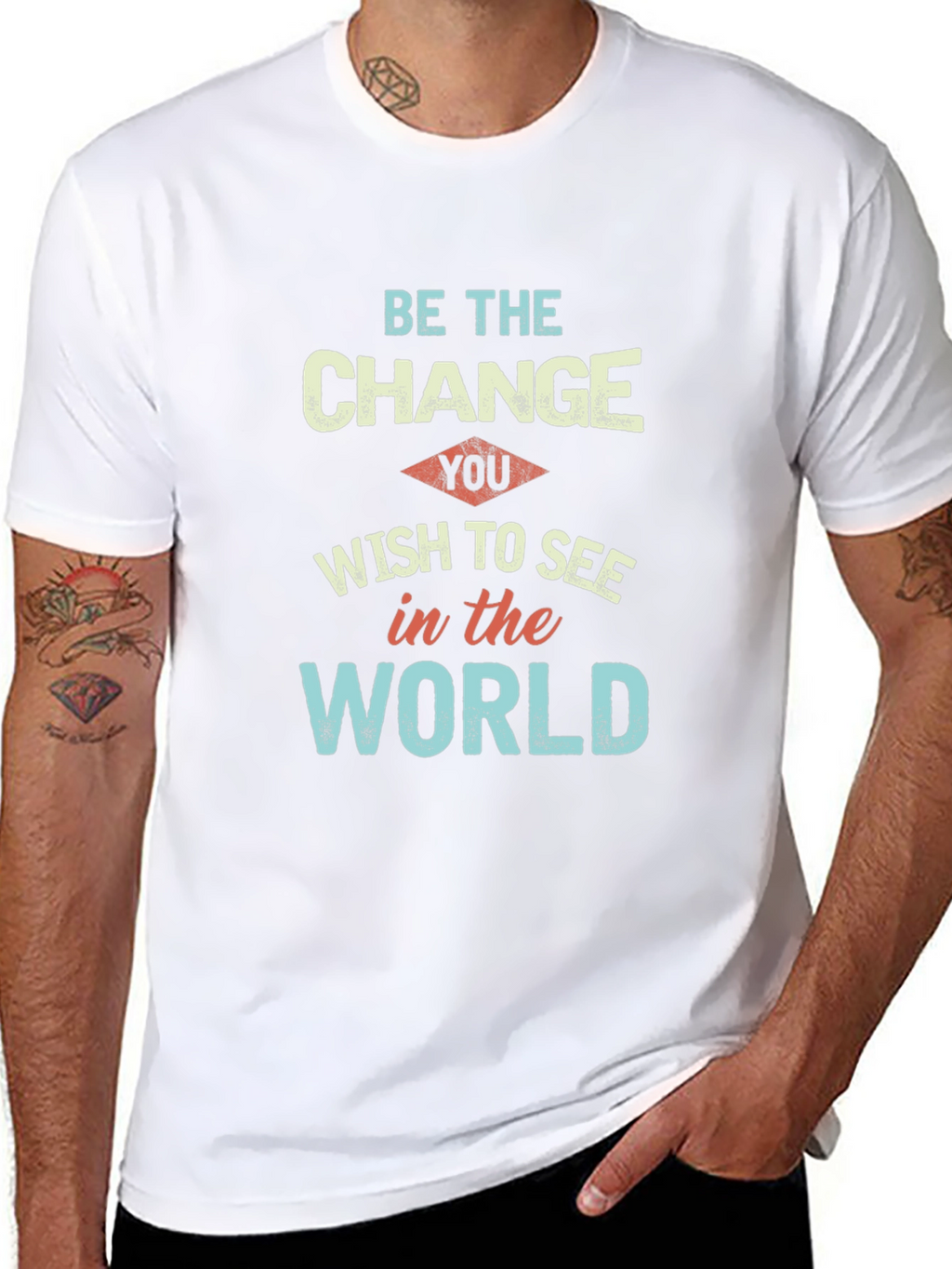Be the Change T-Shirt: Motivational Graphic Tee