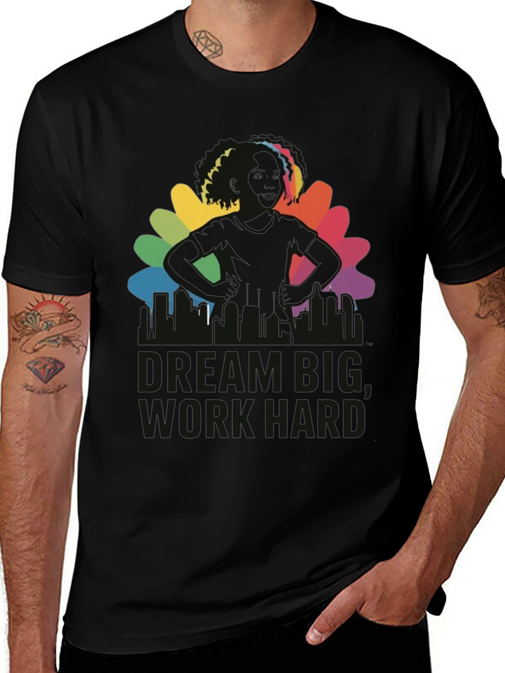 Dream Big Graphic Tee - Black
