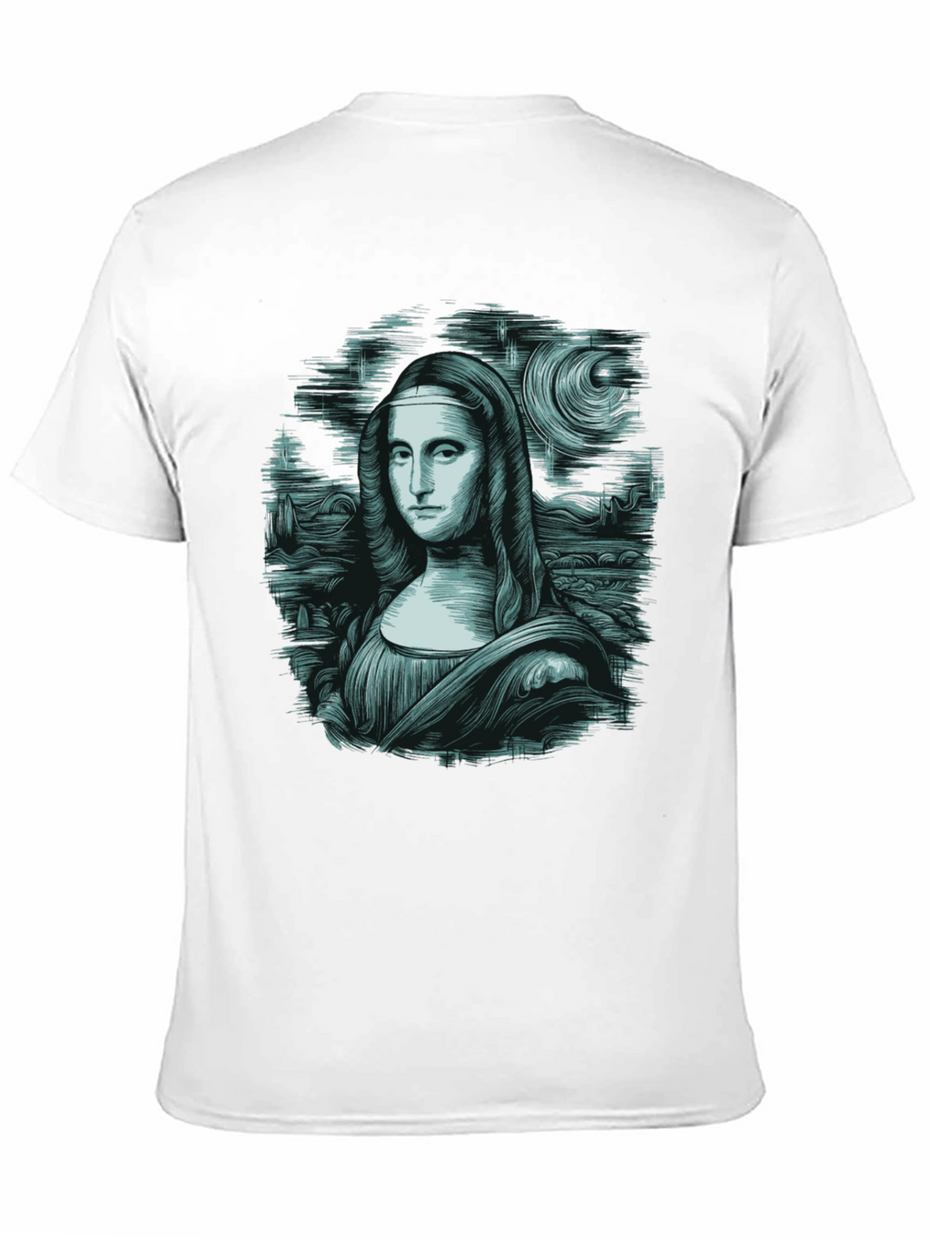 Mona Lisa Graphic Tee - Black Cotton Blend