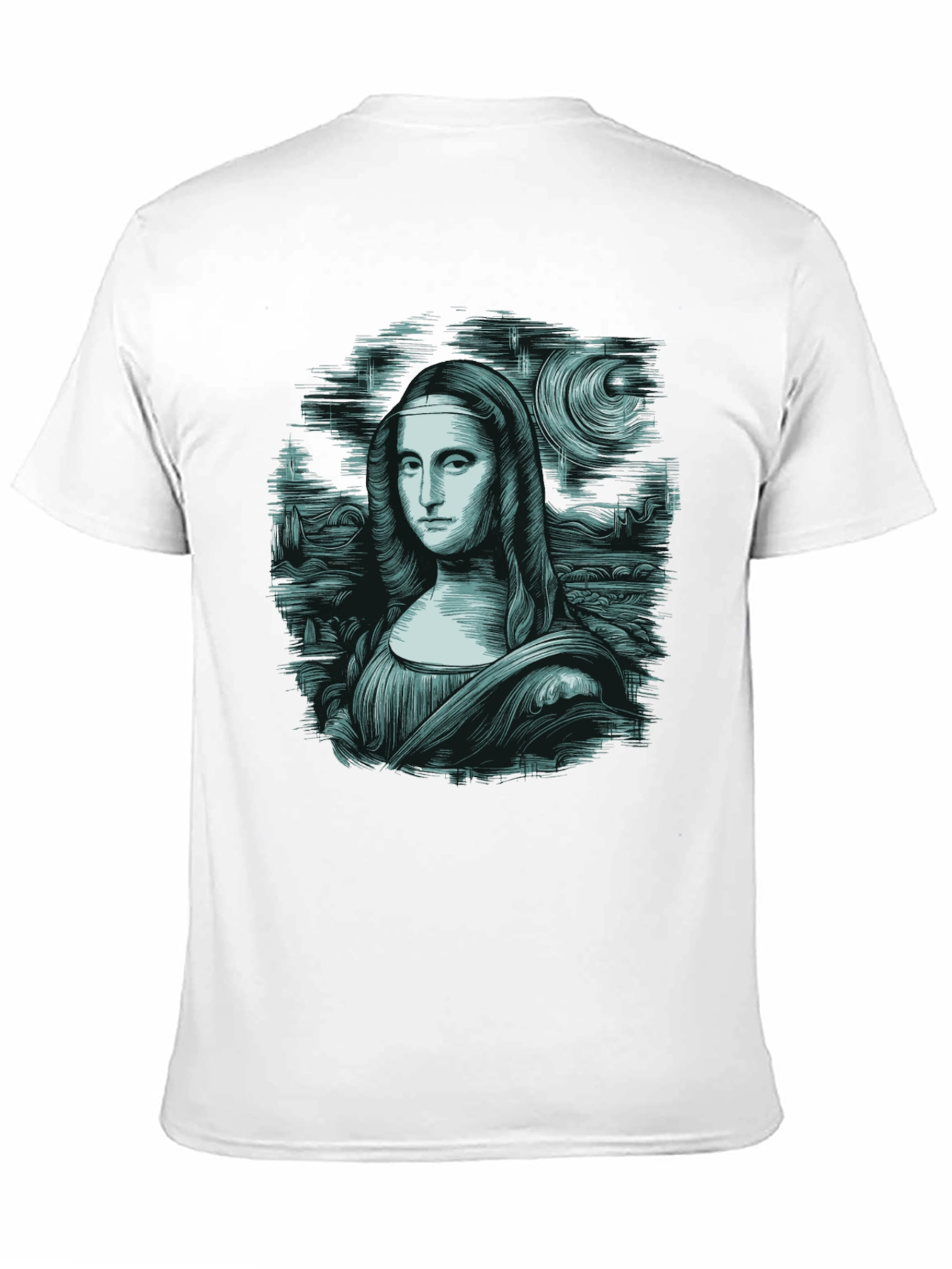 Mona Lisa Graphic Tee - Black Cotton Blend