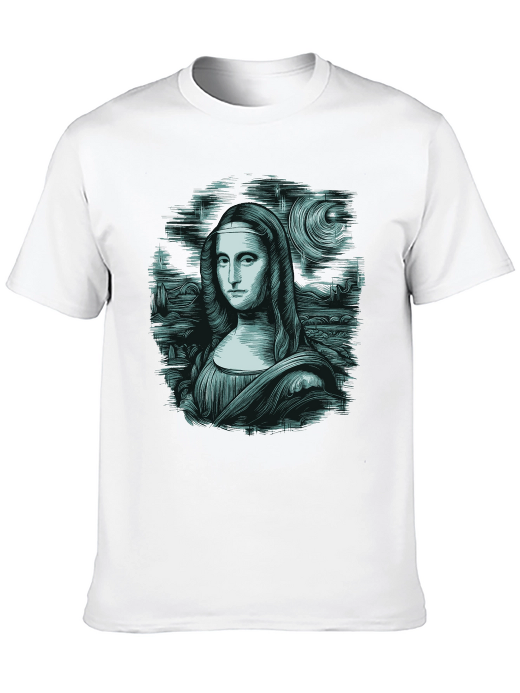 Mona Lisa Graphic Tee - Black Cotton Blend