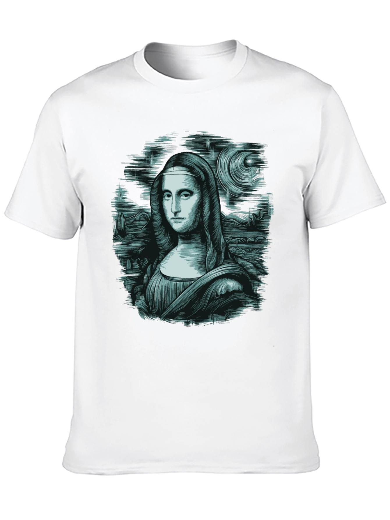 Mona Lisa Graphic Tee - Black Cotton Blend