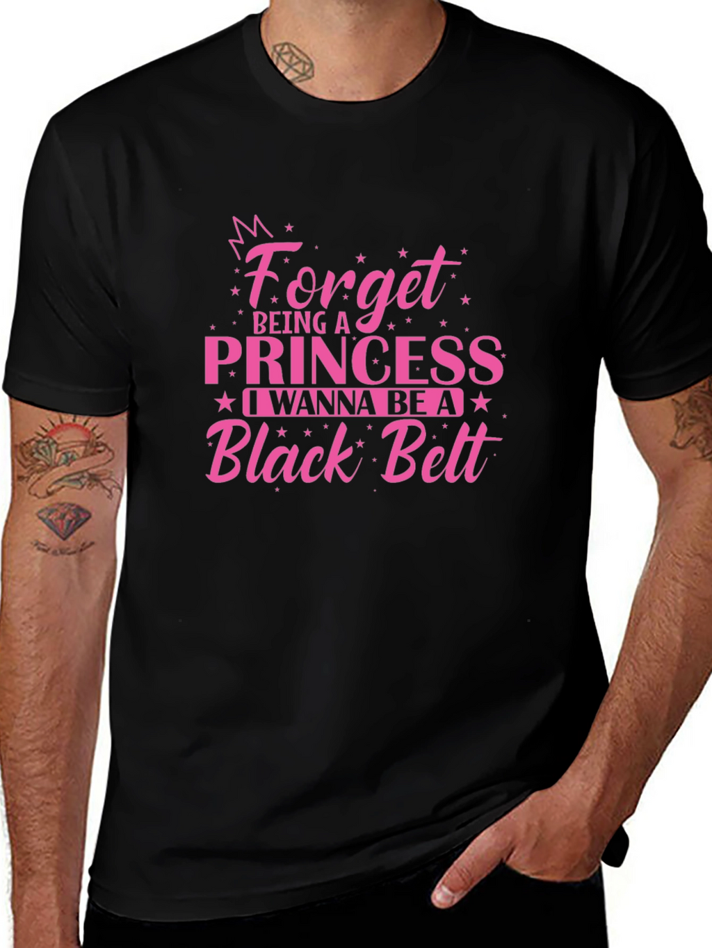 Forget Princess Black Belt T-Shirt