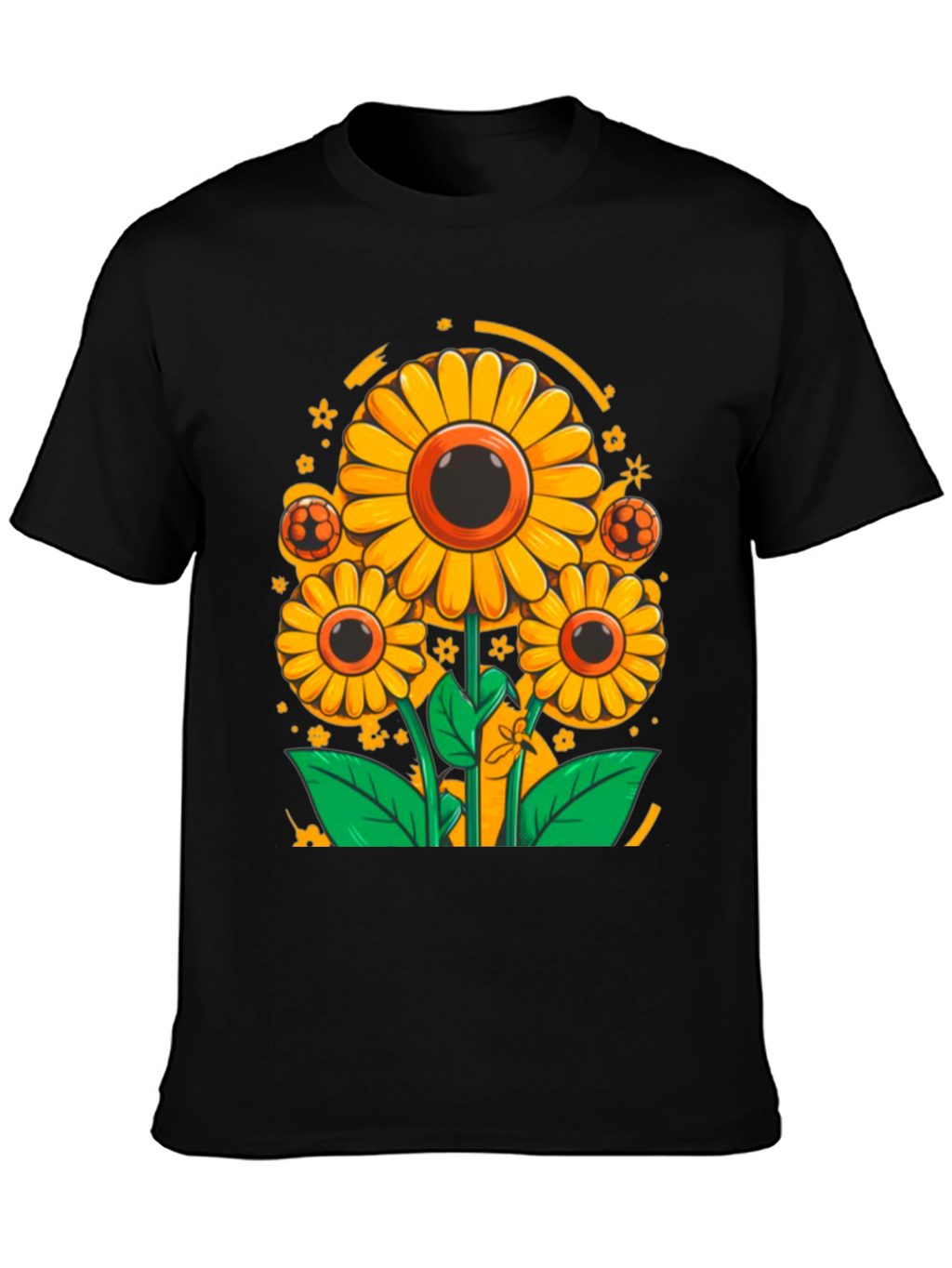 Sunflower Soccer T-Shirt - Black Graphic Tee