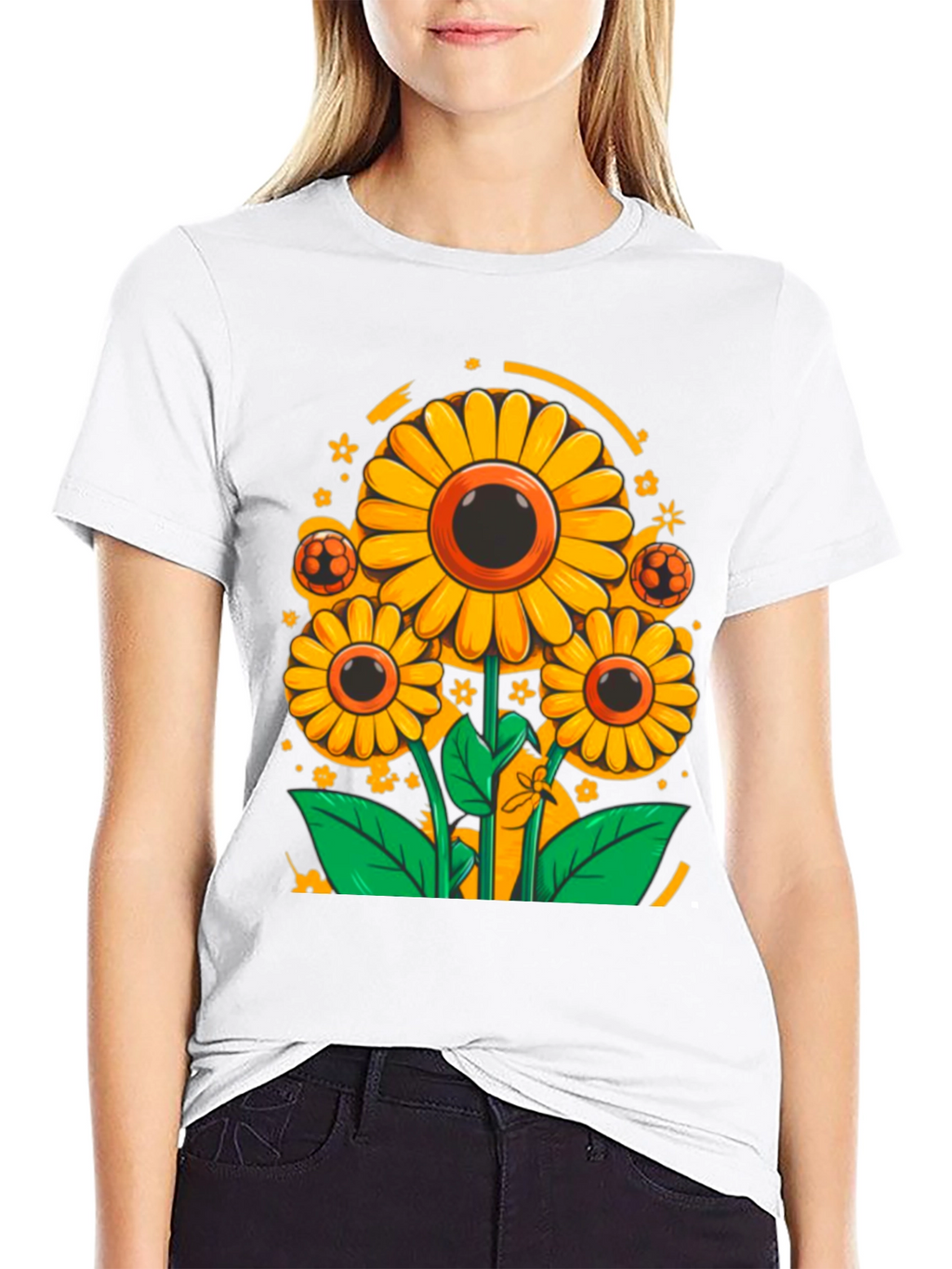 Sunflower Soccer T-Shirt - Black Graphic Tee
